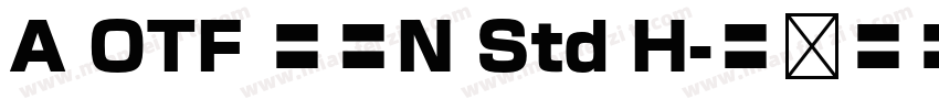 A OTF 墨東N Std H字体转换